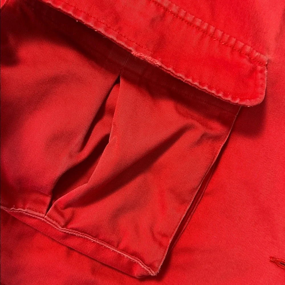 Vtg‎ Red Brown Corduroy Oversized Workwear Barn Chore Coat Field Jacket Cotton L